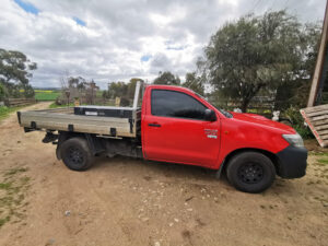 Red toyota hilux