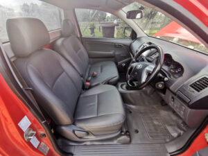 Red toyota hilux interior