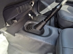 Red toyota hilux stick shift gear