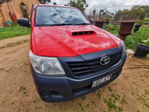 Red toyota hilux