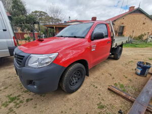 Red toyota hilux