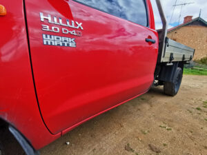 Red toyota hilux